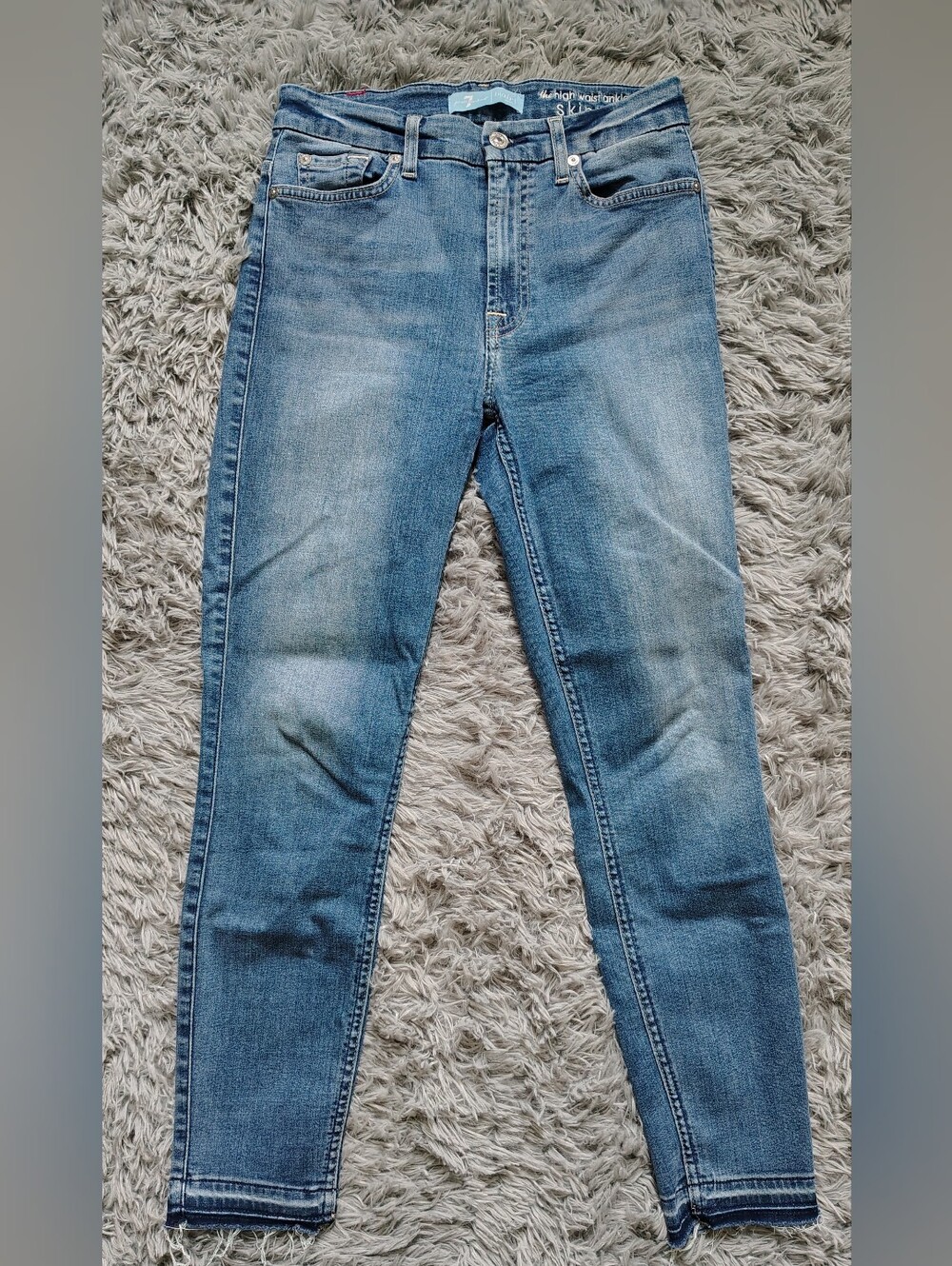 7 For All Mankind B(Air) The High Waist Ankle Skinny Women's Jeans Size 27 X 27